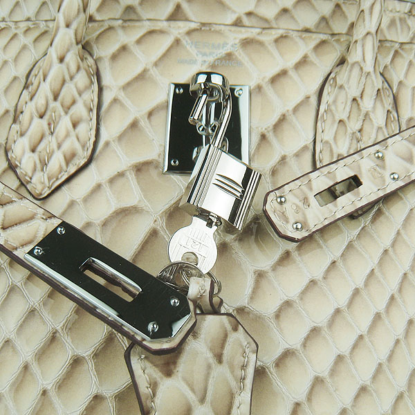 Replica Hermes Birkin 30CM Fish Veins Leather Bag Beige 6088 On Sale